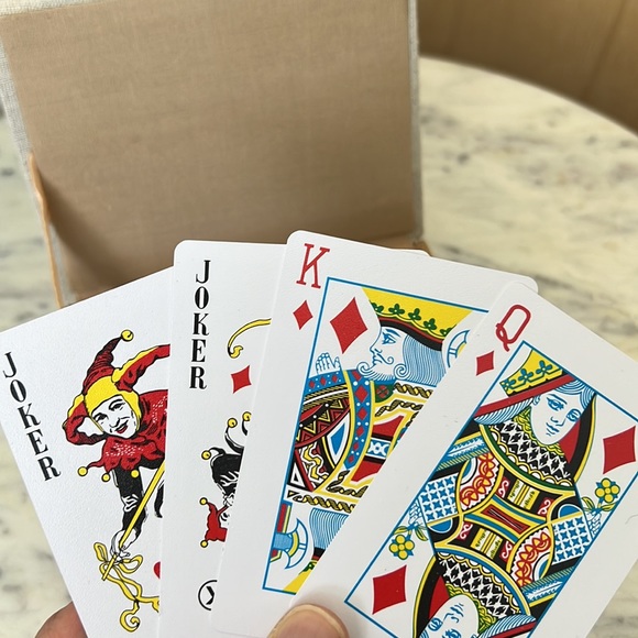 EUC Vintage double playing card deck holder case poker embellished beaded - Picture 5 of 7